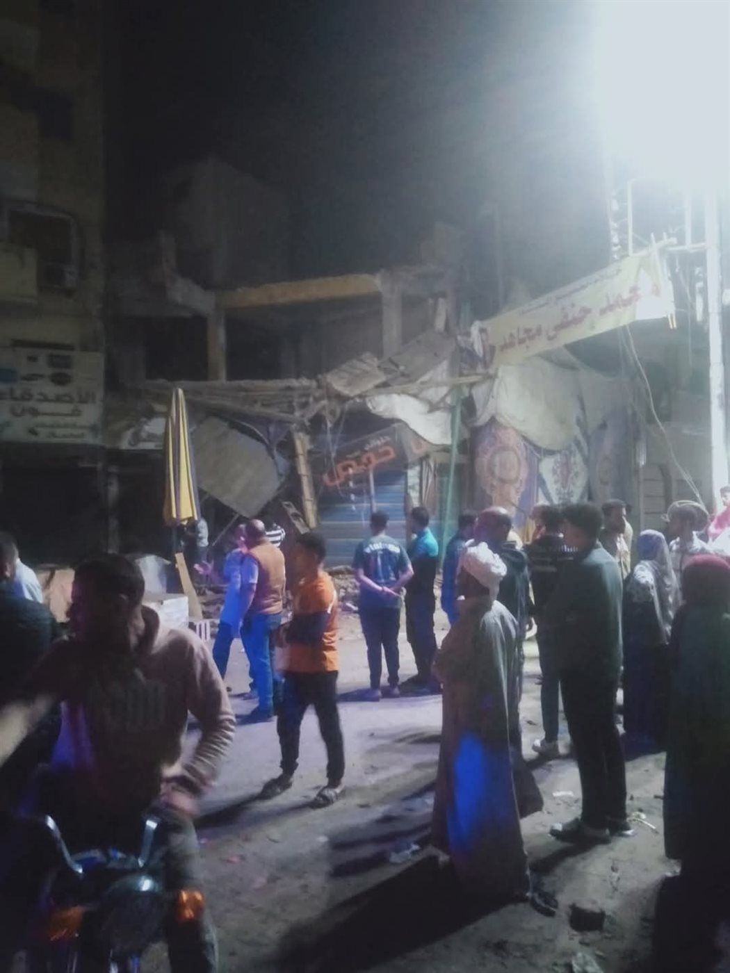 انهيار عقار بمدينة فاقوس بالشرقية