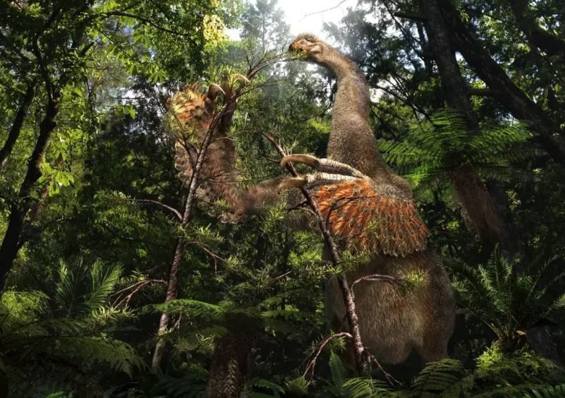 رسم توضيحي لـ ونيكوس تسوغتباتاري وهو ديناصور من العصر الطباشيري