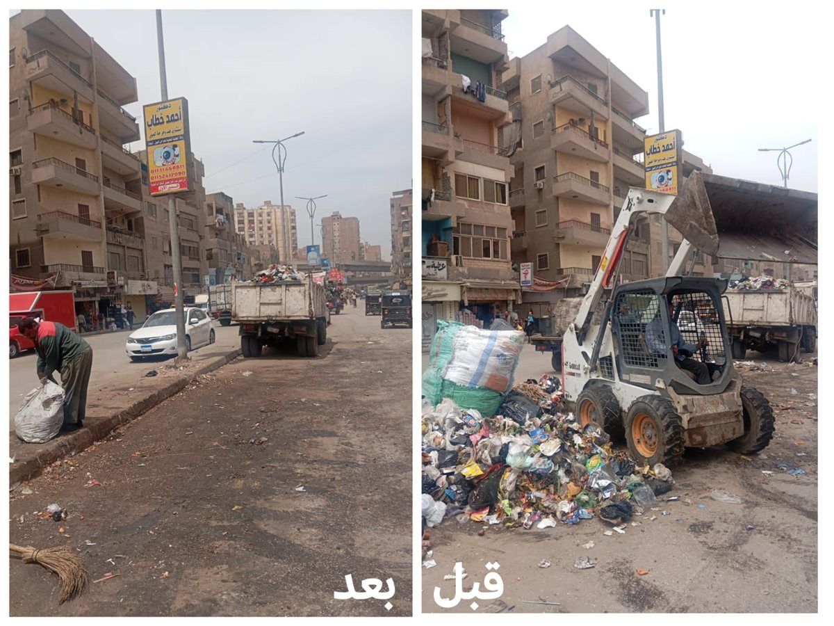 محافظ الجيزة يتفقد حالة النظافة والطرق بمتفرعات شارعي فيصل والهرم وعثمان محرم 