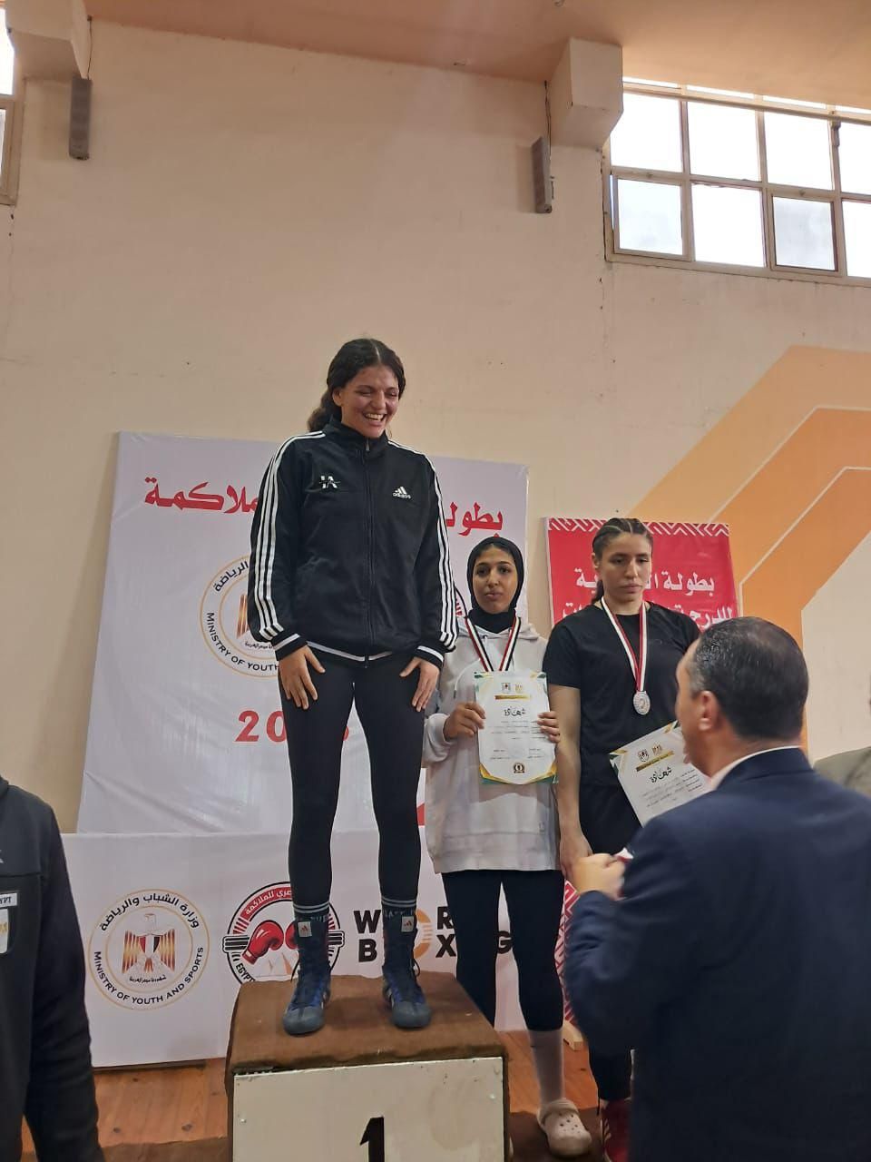 فوز تيا محمد نعيم بذهبية بطولة الجمهورية 2026 للملاكمة سيدات