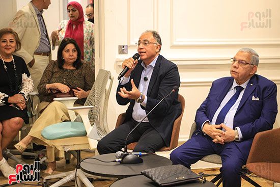 أشرف العشماوي يتحدث خلال الاحتفالية