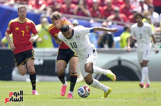 محمد صلاح خلال المباراة محمد صلاح خلال المباراة