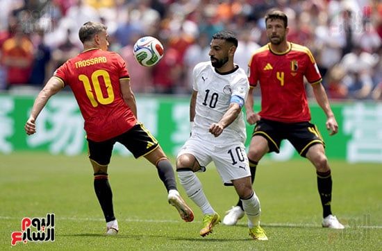 مباراة مصر وبلجيكا محمد صلاح