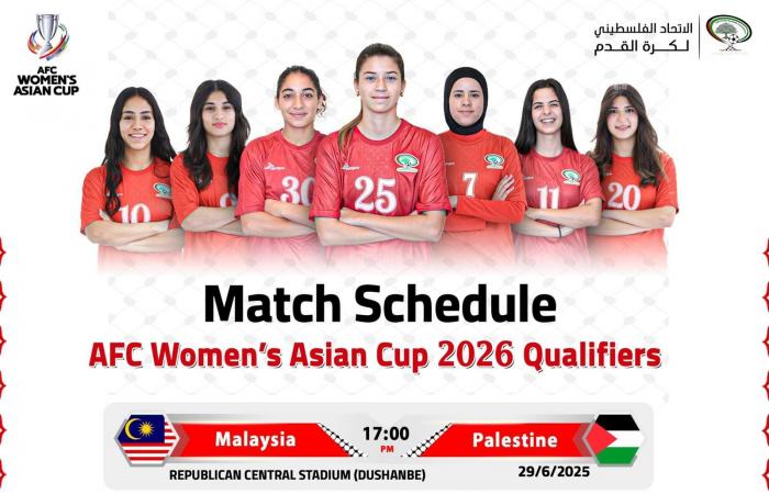 منتخب
      فلسطين
      للسيدات
      يفتتح
      مشواره
      في
      تصفيات
      كأس
      آسيا
      2026
      بمواجهة
      ماليزيا