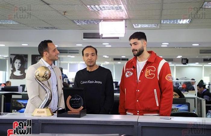 نجوم منتخب اليد يزورون اليوم السابع بعد التتويج بكأس الأمم الأفريقية.. صور