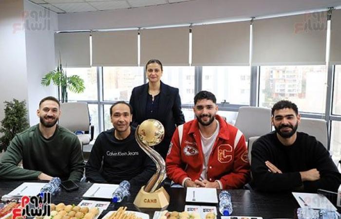 نجوم منتخب اليد يزورون اليوم السابع بعد التتويج بكأس الأمم الأفريقية.. صور
