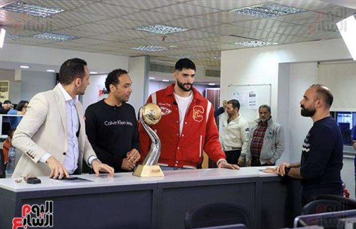 نجوم منتخب اليد يزورون اليوم السابع بعد التتويج بكأس الأمم الأفريقية.. صور