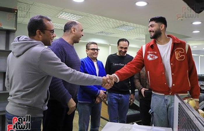 نجوم منتخب اليد يزورون اليوم السابع بعد التتويج بكأس الأمم الأفريقية.. صور