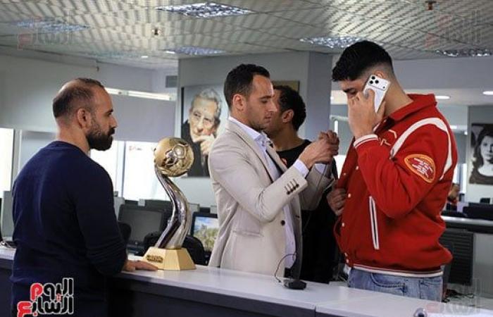 نجوم منتخب اليد يزورون اليوم السابع بعد التتويج بكأس الأمم الأفريقية.. صور