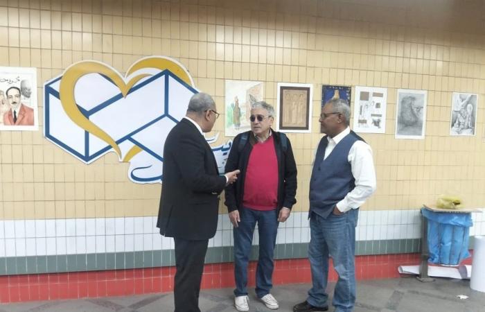 عماد أبو غازي في محطة مترو صفاء حجازي احتفاءً بالنحات محمود مختار (صور)