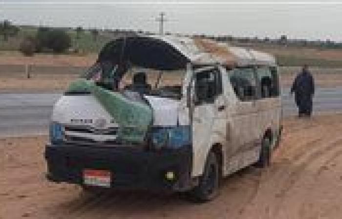 رعب على الطريق.. اصطدام ميكروباص بسيارة نقل يتسبب في إصابة 8 أشخاص بالمنصورة