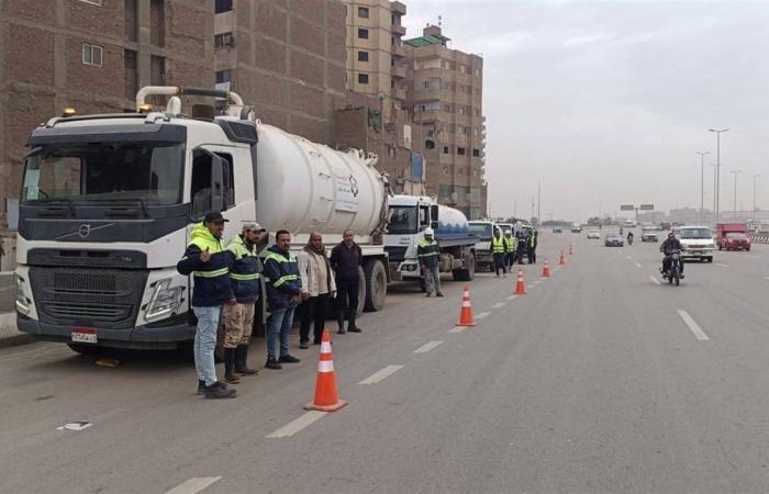 انتشار مكثف لمعدات "مياه القليوبية" ورفع درجة الاستعداد القصوى لمواجهة الأمطار