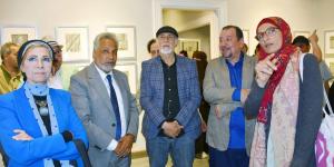 نقيب التشكيليين يفتتح معرضى أسامة ناشد وعلاء حجازى بجاليرى ضى الزمالك