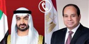 الرئيس السيسي يؤكد للشيخ محمد بن زايد تضامن مصر الكامل مع الإمارات ودعمها