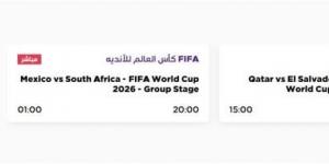 قناة مفتوحة تذيع مباراة المكسيك ضد جنوب أفريقيا فى افتتاح كأس العالم