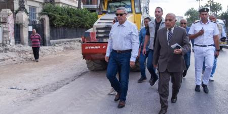 محافظ الإسكندرية يتفقد المرحلة الثانية من مشروع طريق الحرية.. صور