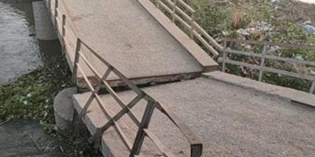 انهيار كوبري مشاة على ترعة الإبراهيمية بطما دون خسائر بشرية