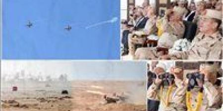 وزير الدفاع يشهد المرحلة الرئيسية للمشروع التكتيكي بالذخيرة الحية بالمنطقة الغربية العسكرية