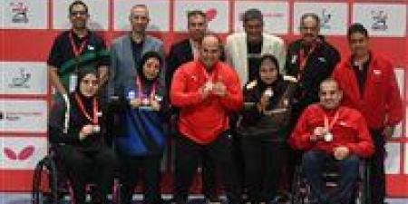 منتخب مصر يحصد 5 ميداليات في بطولة مصر الدولية لتنس الطاولة البارالمبية