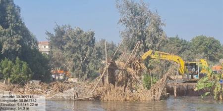 إزالة 67 تعديًا على فرع رشيد بالسادات