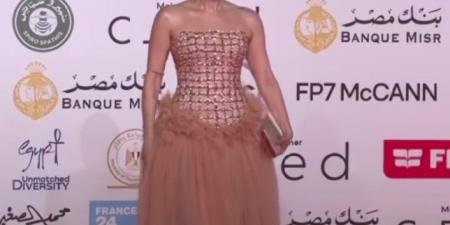 مادلين طبر وحسين فهمي.. توافد النجوم على ريد كاربت ختام مهرجان القاهرة السينمائي