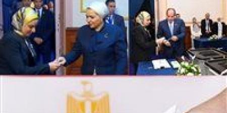 بالصور|الرئيس السيسي وقرينته يدليان بصوتيهما في المرحلة الثانية من انتخابات مجلس النواب 2025