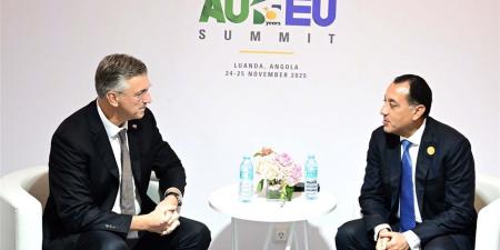 مدبولي يلتقي رئيس وزراء جمهورية كرواتيا