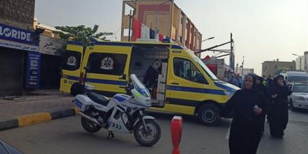 سيارات الإسعاف تتجول لتأمين انتخابات البرلمان بحلوان