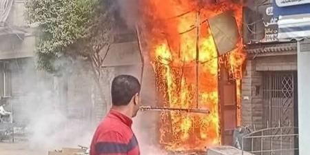 السيطرة على حريق في محل كماليات سيارات في الغربية