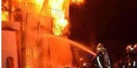 مصرع عامل في حريق بمصنع طوب في معصرة صاوي بالفيوم