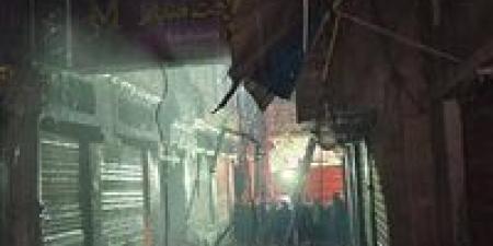 خسائر بالملايين في حريق سوق الخواجات بالمنصورة.. القوة المشاركة كانت حاسمة