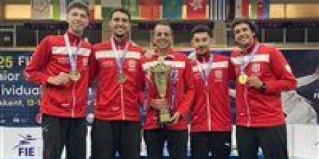 منتخب مصر لسلاح سيف المبارزة يتوج بذهبية كأس العالم للشباب بأوزبكستان