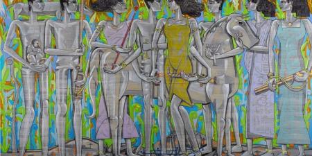 "عطاء".. صبري بسطاوي يكرّم والدته في معرض فني (صور)