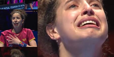 بالصور.. هنا جودة تبكي بعد خسارة ربع نهائي كأس العالم لتنس الطاولة