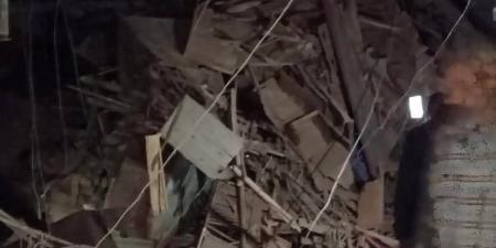 انهيار عقار مكوّن من 4 طوابق بمنطقة الحواتم في الفيوم دون خسائر بشرية