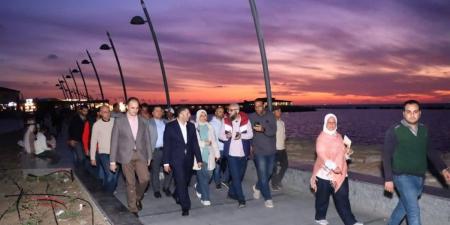 محافظ دمياط يتفقد منطقة اللسان الأثرية في رأس البر