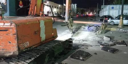 استمرار عملية توصيل المرافق لمشروع الاستاد الجديد للنادي المصري.. صور