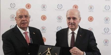 المستشار هشام بدوي رئيس مجلس النواب يلتقي رئيس الجمعية الوطنية التركية