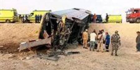 مصرع 3 أشخاص في حادث تصادم مروع بالمنيا