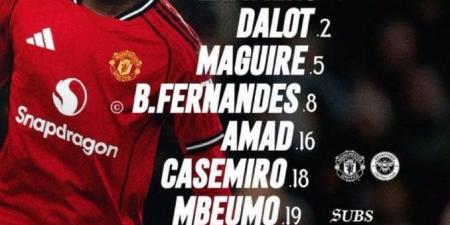 مان يونايتد ضد برينتفورد.. التشكيل الرسمي لمواجهة صراع المربع الذهبى فى البريميرليج