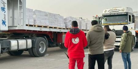 الهلال الأحمر المصري تمد أهالي غزة بـ104 آلاف سلة غذائية