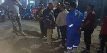 رئيس "مياه الغربية" يتابع أعمال الإحلال والتجديد بشارعي البهى والجلاء بالمحلة