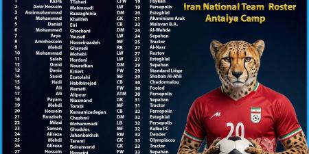 مجموعة مصر.. الكشف عن قائمة منتخب إيران الأولية فى كأس العالم 2026
