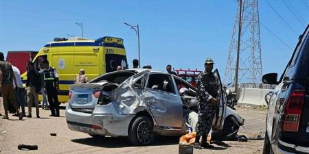 مصرع وإصابة 4 أشخاص في انقلاب سيارة غرب الإسكندرية