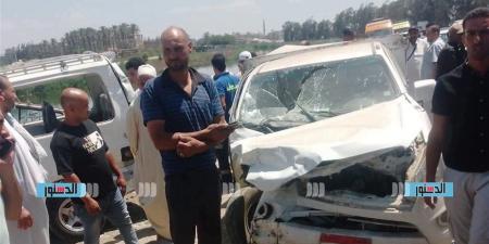 إصابة 9 أشخاص في حادث تصادم على طريق الكراكات بكفر الشيخ