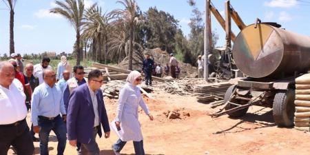 محافظ دمياط يتفقد تطوير طريق رأس البر الغربي