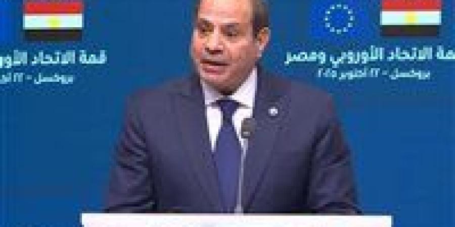 السيسي:
      نتطلع
      لدور
      أوروبي
      كبير
      في
      إعادة
      إعمار
      غزة