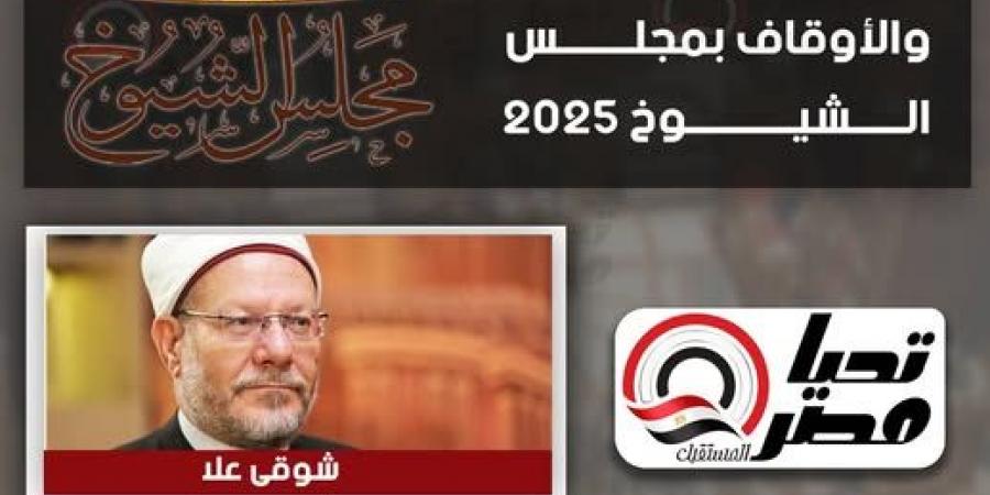 برئاسة
      شوفي
      علام..
      تحيا
      مصر
      ينشر
      تشكيل
      هيئة
      مكتب
      لجنة
      الشئون
      الدينية
      والأوقاف
      بمجلس
      الشيوخ