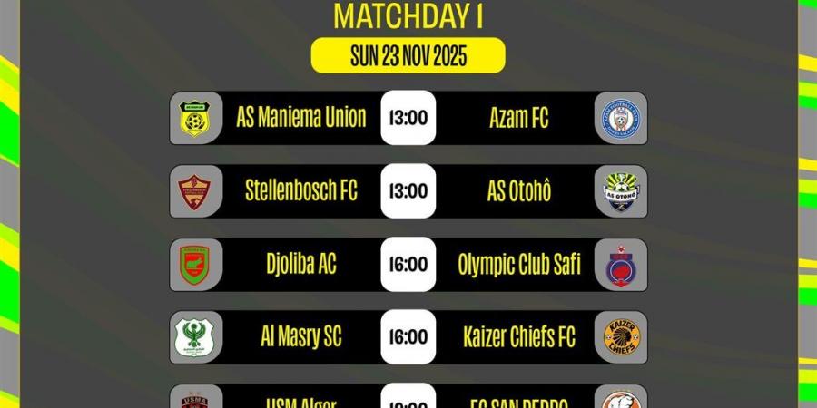 اتحاد العاصمة يواجه سان بيدرو.. والوداد يلتقي نيروبي يونايتد في الكونفيدرالية