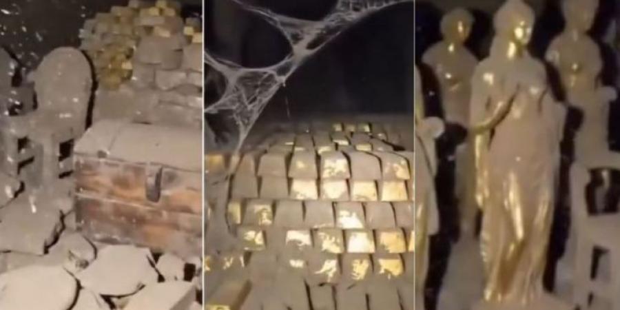 «قطع وتماثيل ذهبية».. ما حقيقة العثور على مغارة ذهب في سوريا؟